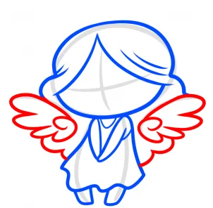 Drawing a Chibi Angel, Easy Tutorial, 8 Steps 16 drawing a chibi angel step 5 1 000000187170 3 - Drawing a Chibi Angel, Easy Tutorial, 8 Steps