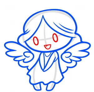 Drawing a Chibi Angel, Easy Tutorial, 8 Steps 17 drawing a chibi angel step 6 1 000000187171 3 - Drawing a Chibi Angel, Easy Tutorial, 8 Steps
