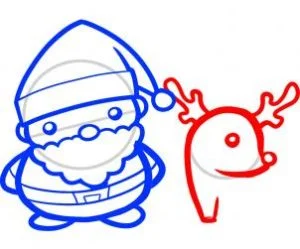 How to Draw Santa and Rudolph, Easy Tutorial, 9 Steps 17 how to draw santa and rudolph santa and rudolph step 6 1 000000078779 3 - How to Draw Santa and Rudolph, Easy Tutorial, 9 Steps