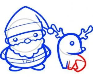 How to Draw Santa and Rudolph, Easy Tutorial, 9 Steps 18 how to draw santa and rudolph santa and rudolph step 7 1 000000078781 3 - How to Draw Santa and Rudolph, Easy Tutorial, 9 Steps