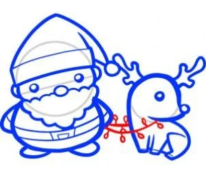 How to Draw Santa and Rudolph, Easy Tutorial, 9 Steps 19 how to draw santa and rudolph santa and rudolph step 8 1 000000078783 3 - How to Draw Santa and Rudolph, Easy Tutorial, 9 Steps
