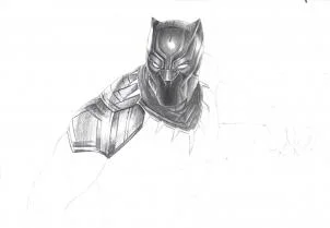 The Black Panther Drawing Tutorial, Easy Tutorial, 22 Steps 21 the black panther drawing tutorial step 10 - The Black Panther Drawing Tutorial, Easy Tutorial, 22 Steps