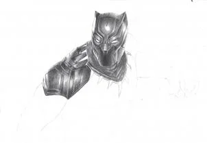 The Black Panther Drawing Tutorial, Easy Tutorial, 22 Steps 22 the black panther drawing tutorial step 11 - The Black Panther Drawing Tutorial, Easy Tutorial, 22 Steps
