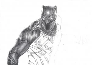 The Black Panther Drawing Tutorial, Easy Tutorial, 22 Steps 26 the black panther drawing tutorial step 15 - The Black Panther Drawing Tutorial, Easy Tutorial, 22 Steps