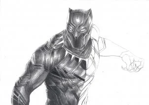 The Black Panther Drawing Tutorial, Easy Tutorial, 22 Steps 29 the black panther drawing tutorial step 18 - The Black Panther Drawing Tutorial, Easy Tutorial, 22 Steps