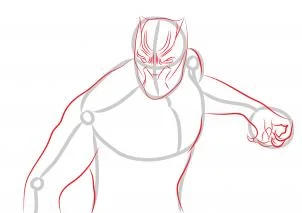 The Black Panther Drawing Tutorial, Easy Tutorial, 22 Steps 13 the black panther drawing tutorial step 2 - The Black Panther Drawing Tutorial, Easy Tutorial, 22 Steps