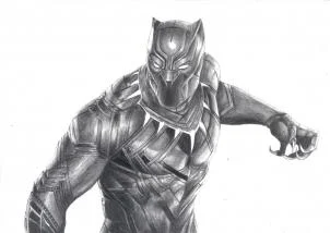 The Black Panther Drawing Tutorial, Easy Tutorial, 22 Steps 31 the black panther drawing tutorial step 20 - The Black Panther Drawing Tutorial, Easy Tutorial, 22 Steps