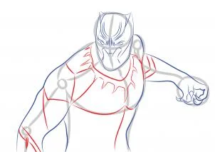 The Black Panther Drawing Tutorial, Easy Tutorial, 22 Steps 14 the black panther drawing tutorial step 3 - The Black Panther Drawing Tutorial, Easy Tutorial, 22 Steps