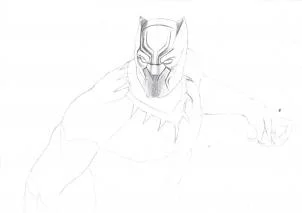 The Black Panther Drawing Tutorial, Easy Tutorial, 22 Steps 15 the black panther drawing tutorial step 4 - The Black Panther Drawing Tutorial, Easy Tutorial, 22 Steps