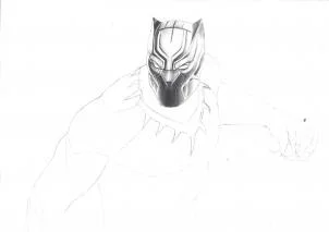 The Black Panther Drawing Tutorial, Easy Tutorial, 22 Steps 17 the black panther drawing tutorial step 6 - The Black Panther Drawing Tutorial, Easy Tutorial, 22 Steps