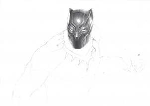The Black Panther Drawing Tutorial, Easy Tutorial, 22 Steps 18 the black panther drawing tutorial step 7 - The Black Panther Drawing Tutorial, Easy Tutorial, 22 Steps