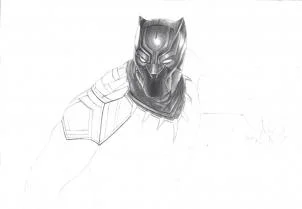 The Black Panther Drawing Tutorial, Easy Tutorial, 22 Steps 20 the black panther drawing tutorial step 9 - The Black Panther Drawing Tutorial, Easy Tutorial, 22 Steps