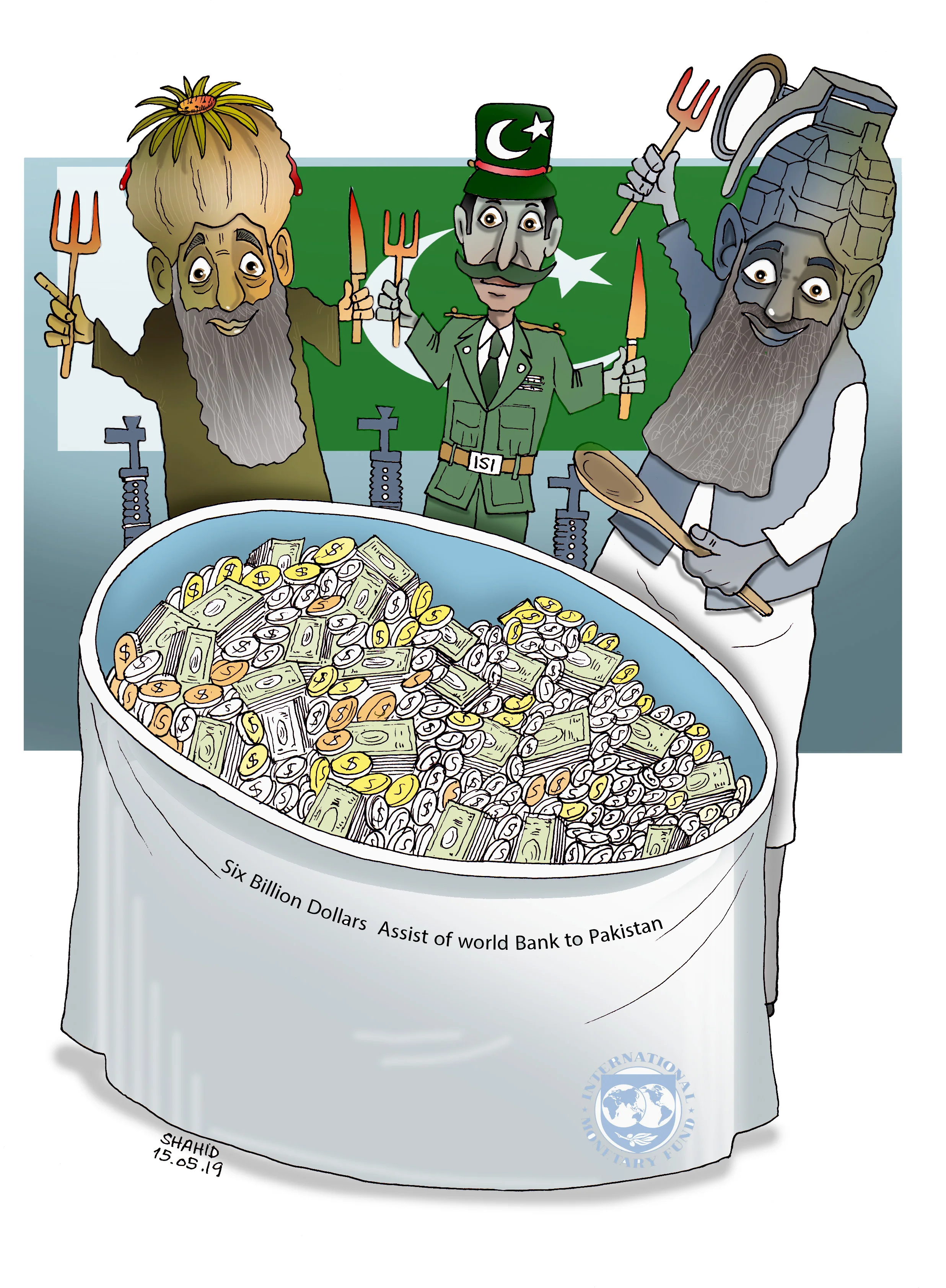 6 billions Dollar Assist of the World Bank! 11 Cartoon 53 - 6 billions Dollar Assist of the World Bank!