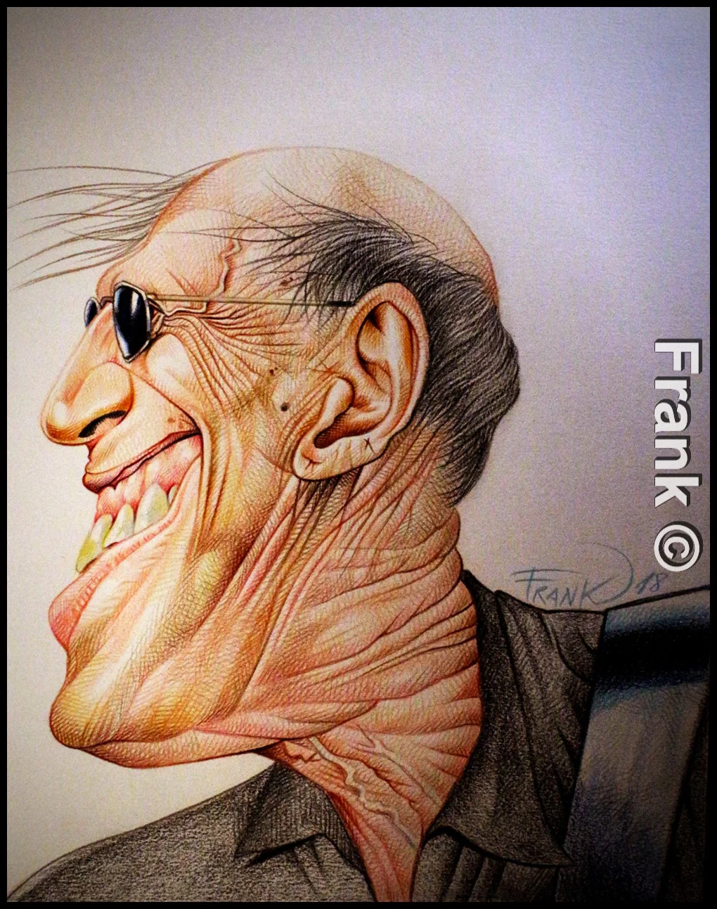 Caricature of Adriano Celentano, pencils on paper, by Frank 11 a me adriano c mi fa una sega 2 perfetta - Caricature of Adriano Celentano, pencils on paper, by Frank