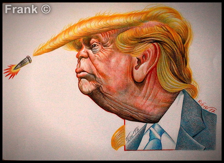 Trump, pencils on paper, by Frank 11 Trump, pencils on paper, by Frank