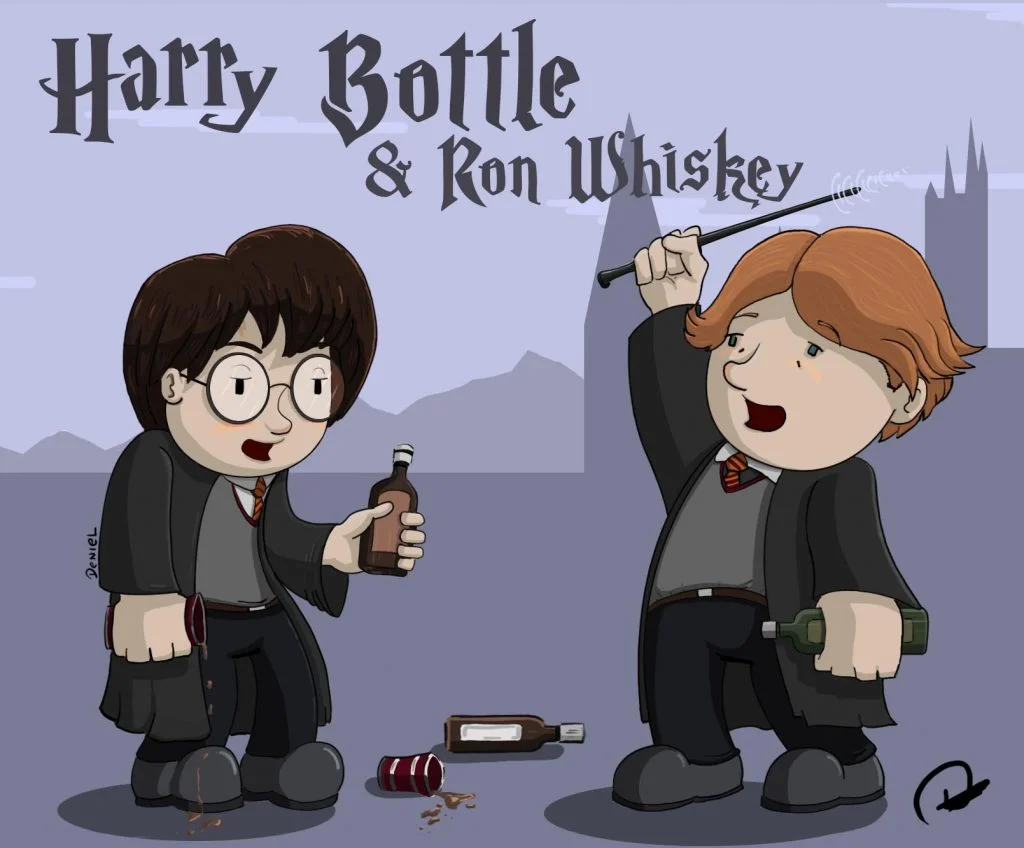Harry Bottle and Ron Whiskey 11 Harry Bottle and Ron Whiskey cartoon