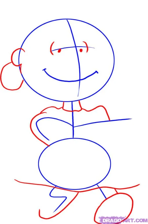 How to Draw Lucy Van Pelt from The Peanuts Gang, 5 Steps 13 Step 2 16 - How to Draw Lucy Van Pelt from The Peanuts Gang, 5 Steps