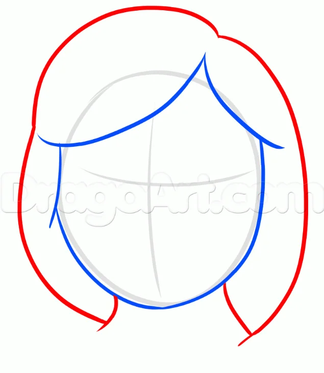 How to Draw Anna from Frozen For Kids, Easy Tutorial, 7 Steps 14 Step 3 30 - How to Draw Anna from Frozen For Kids, Easy Tutorial, 7 Steps