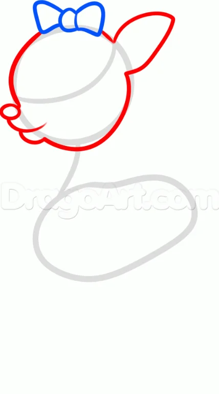 How to Draw Clarice the Reindeer, Easy Tutorial, 8 Steps 14 Step 3 4 - How to Draw Clarice the Reindeer, Easy Tutorial, 8 Steps