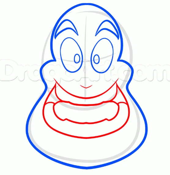 How to Draw Genie Easy from Aladdin, 6 Steps 15 Step 4 22 - How to Draw Genie Easy from Aladdin, 6 Steps