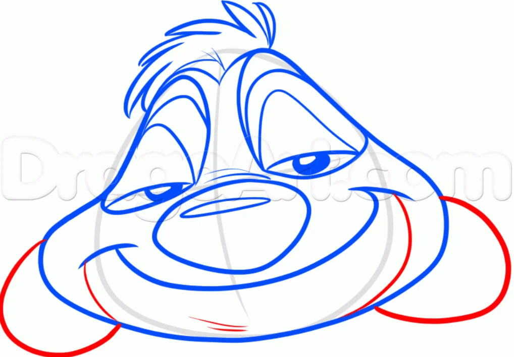 How to Draw Timon, Easy Drawing Tutorial, 7 Steps 17 How to Draw Timon Step 6