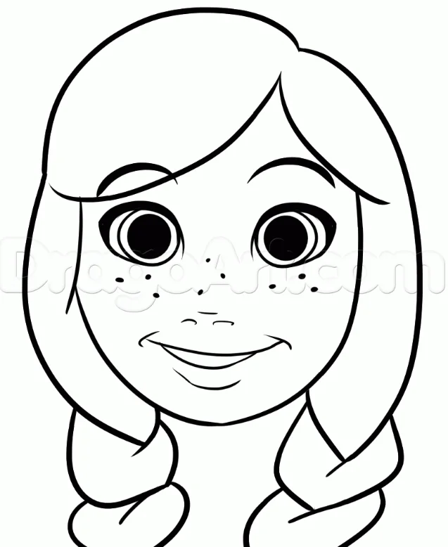 How to Draw Anna from Frozen For Kids, Easy Tutorial, 7 Steps 18 How to Draw Anna For Kids Final