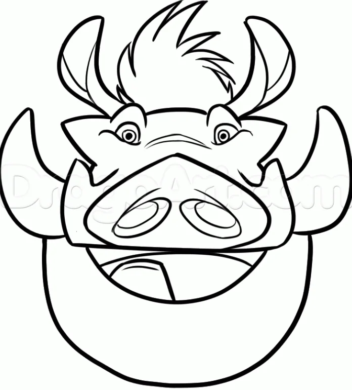 How to Draw Pumba, Easy Drawing Tutorial, 8 Steps 19 How to Draw Pumba Final
