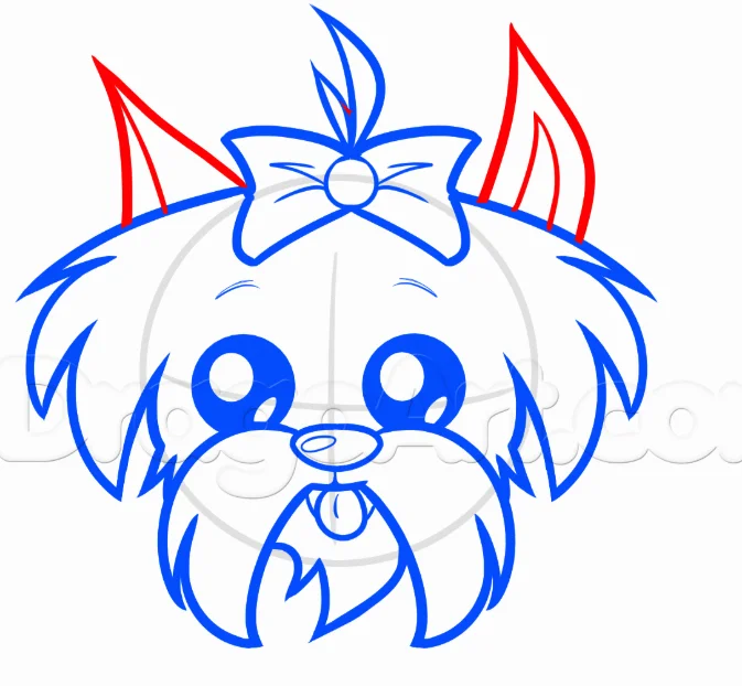 How to Draw a Shih Tzu, Easy Drawing Tutorial, 8 Steps 16 step 5 17 - How to Draw a Shih Tzu, Easy Drawing Tutorial, 8 Steps
