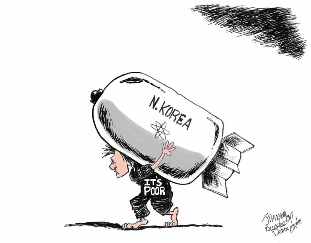 Carrying The Weight 11 Carrying The Weight is a political cartoon about North Korea.