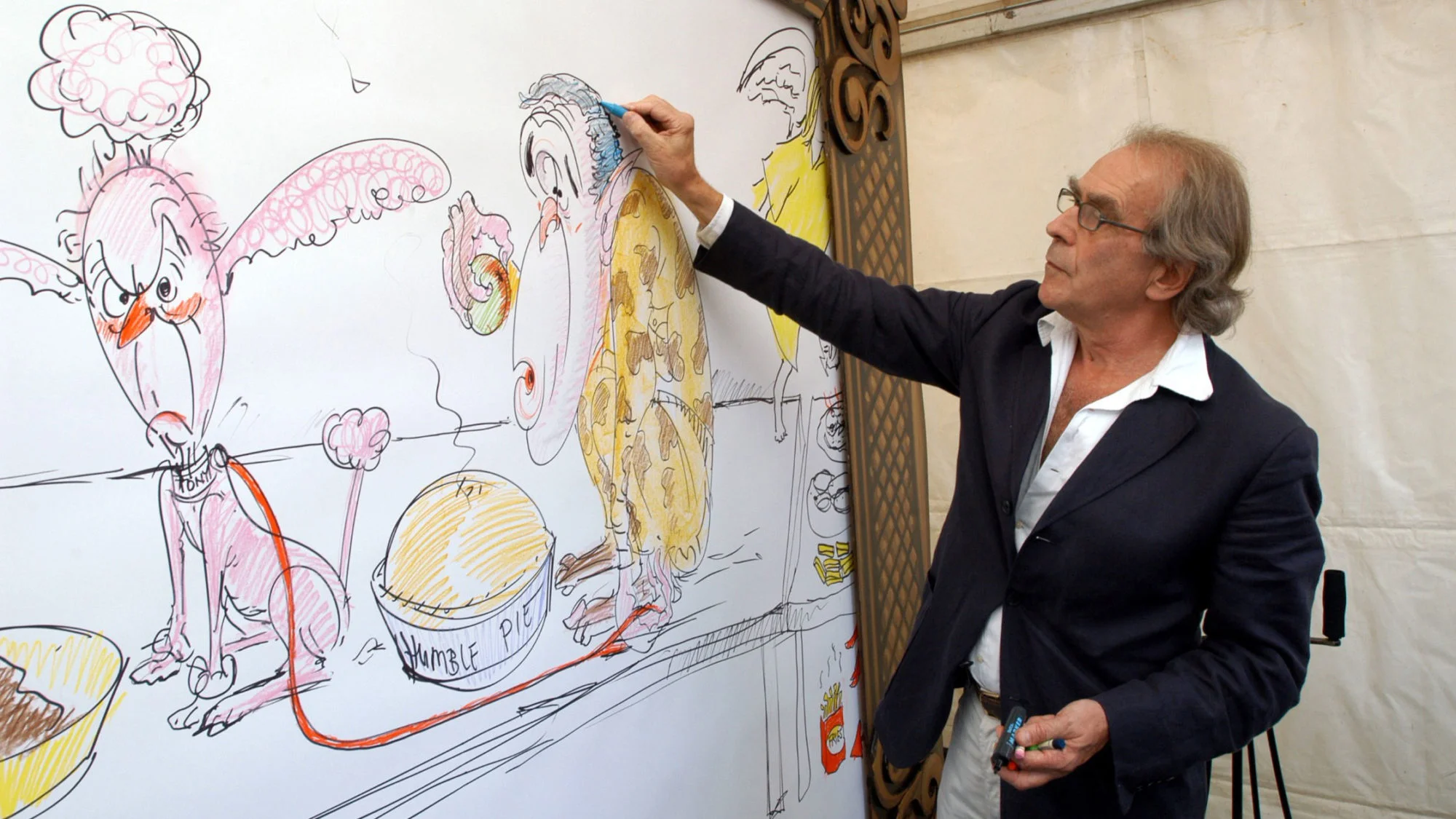 Gerald Scarfe (1936-): Renowned English Cartoonist and Illustrator 14 Gerald Scarfe drawing