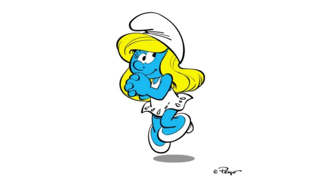 25+ Most Famous Cartoon Characters of All Time 28 Smurfette (French: La Schtroumpfette) is one of the protagonists from the comic strip The Smurfs. Smurfette was created by the evil wizard Gargamel, the Smurfs' archenemy, in order to spy on them and sow jealousy. However, she decides that she wants to be a real Smurf and Papa Smurf casts a spell that changes her hair from black to blonde as a sign of her transformation. Image © Peyo