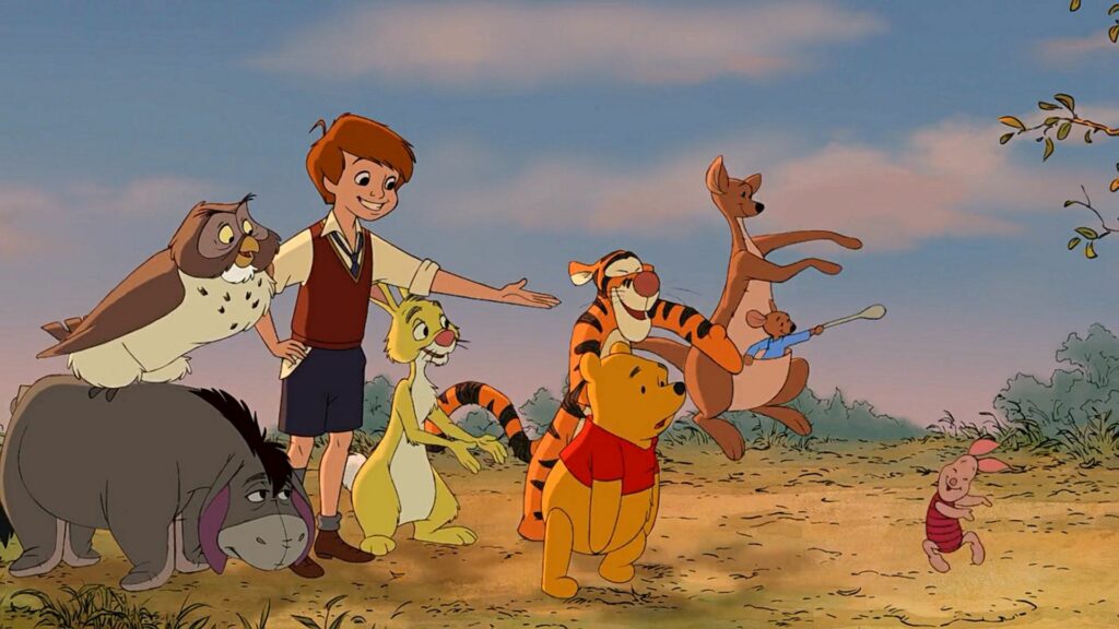 The Endearing Charm of Winnie the Pooh and Friends 22 Characters from the 2011 Disney film Winnie the Pooh: The Adventures of Winnie the Pooh. Winnie the Pooh, Owl, Christopher Robin, Kanga Baby, Pooh Bear, Tigger, Winnie the Pooh, Kanga (behind Tigger) and Piglet (on the right). Created by A.A. Milne, Image: © Disney/Everett