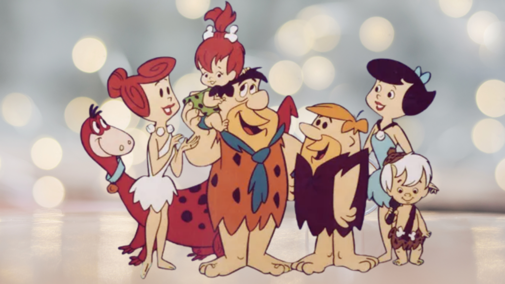 The 20 Best Cartoon Characters of the 20th Century: A Nostalgic Journey 20 The principal characters of The Flintstones driving in a prehistoric car: (from left) Wilma Flintstone, Pebbles Flintstone, Betty Rubble, Fred Flintstone, Bam Bam Rubble, and Barney Rubble, along with (running alongside) Dino, the pet dinosaur. © Hanna-Barbera Productions