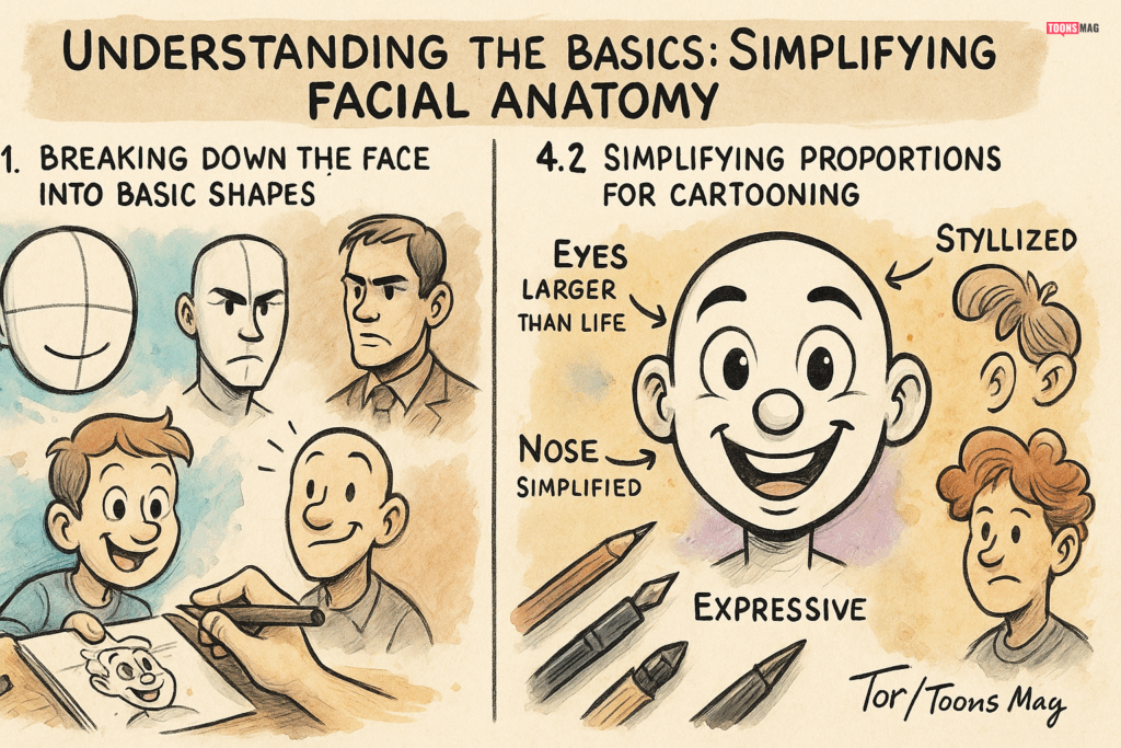 How to Draw Expressive Cartoon Faces: A Step-by-Step Beginner’s Guide 14 Understanding the Basics: Simplifying Facial Anatomy