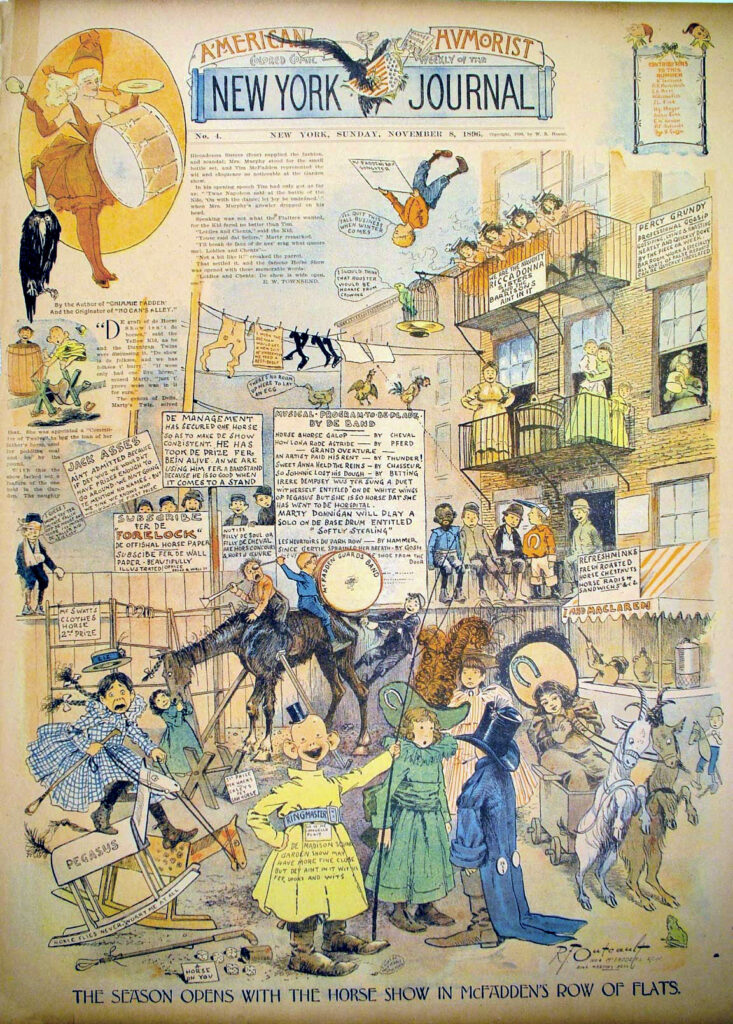 History of American Comics: From Victorian Roots to the Modern Multimedia Era (1842–Present) 13 The Yellow Kid published in the New York Journal from 8 November 1896.