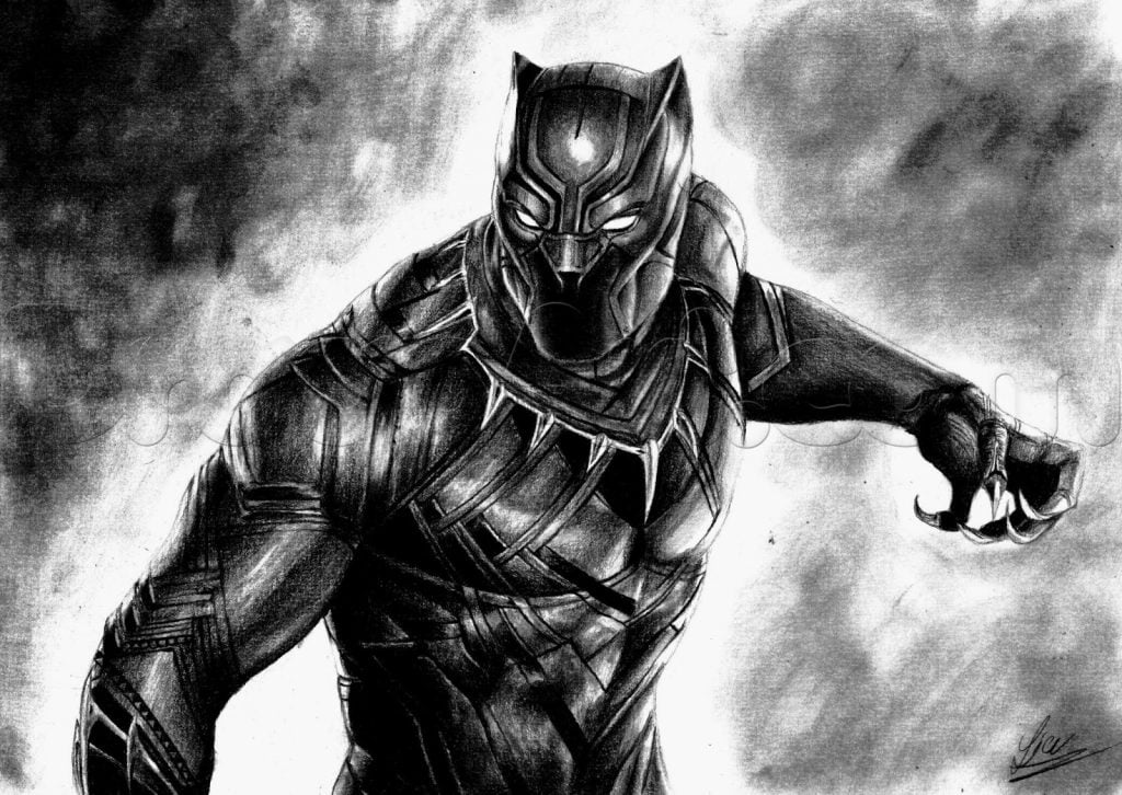 The Black Panther Drawing Tutorial, Easy Tutorial, 22 Steps - Toons Mag