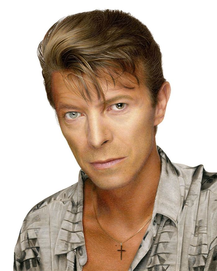 Heather Rooney's Photorealistic drawings with colored pencils 15 David Bowie - Heather Rooney's Photorealistic drawings with colored pencils