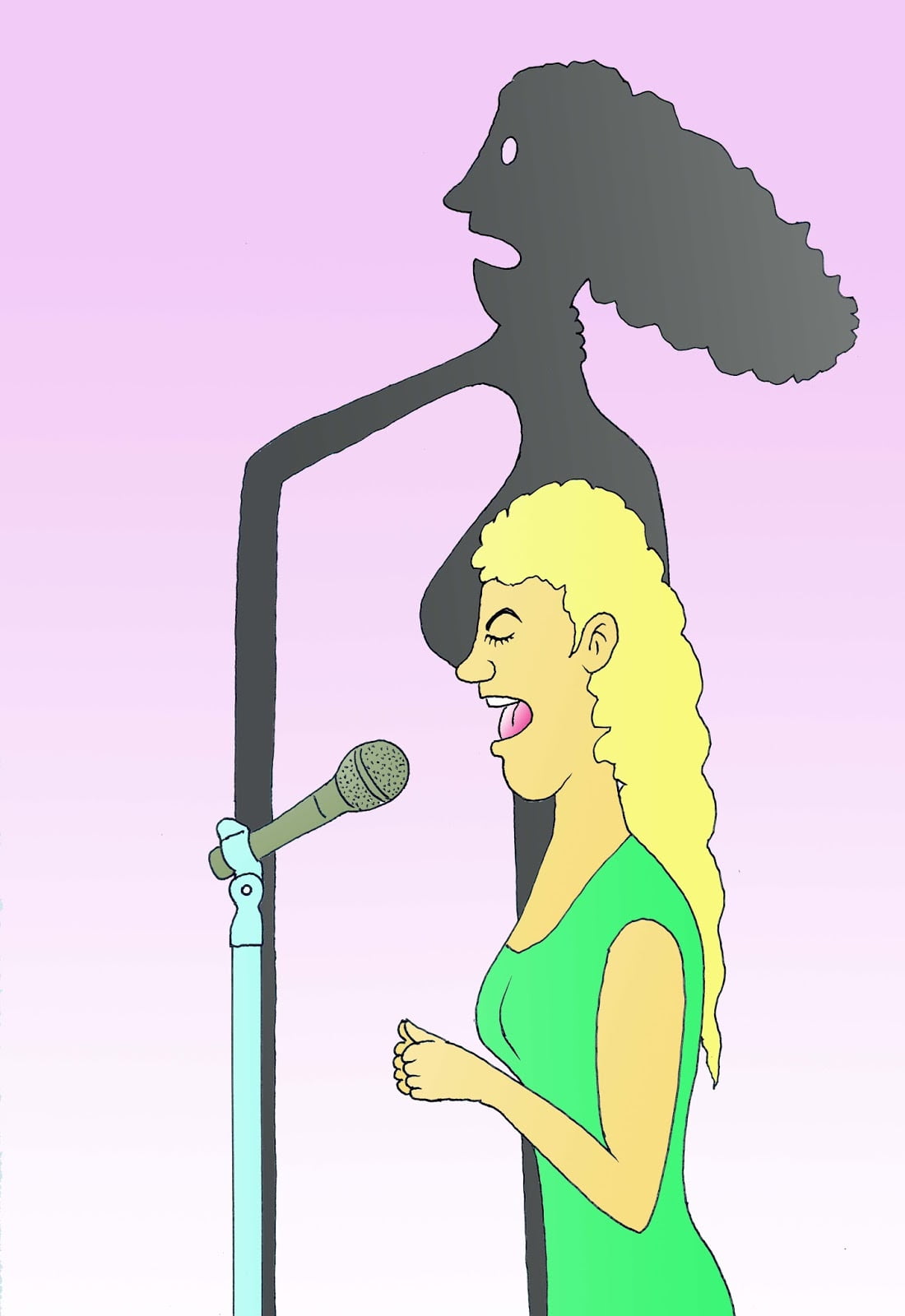 The Singer And Her Shadow - Toons Mag