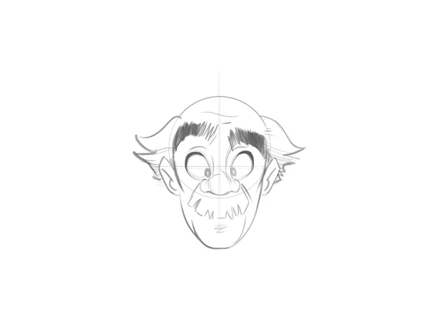 cartoonfaces charact2 hair - How to Draw a Cartoon Face Correctly, Easy Tutorial, 5 Steps