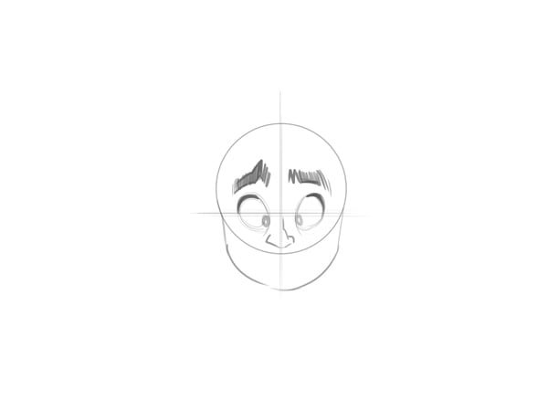 cartoonfaces nose - How to Draw a Cartoon Face Correctly, Easy Tutorial, 5 Steps