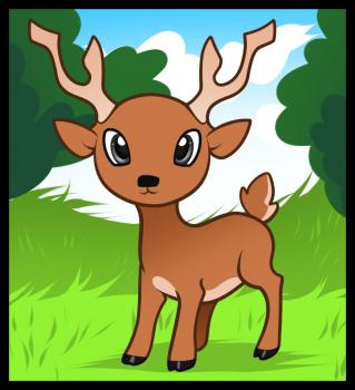 How To Draw A Deer For Kids, Easy Tutorial, 8 Steps - Toons Mag