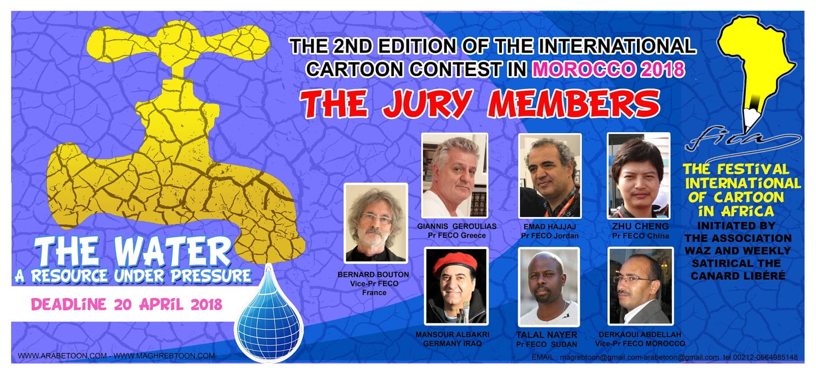 jurys - The 2nd edition of the International Cartoon Contest - Morocco 2018