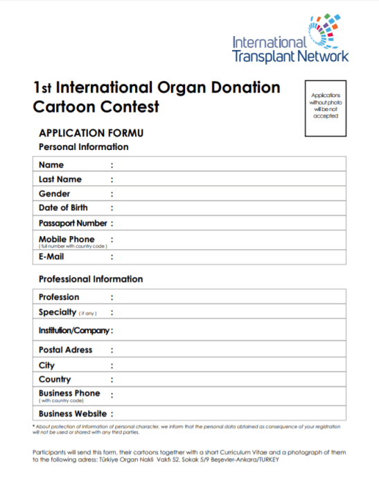 1st International Organ Donation Cartoon Contest, Turkey 12 organ - 1st International Organ Donation Cartoon Contest, Turkey