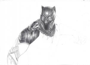 The Black Panther Drawing Tutorial, Easy Tutorial, 22 Steps 23 the black panther drawing tutorial step 12 - The Black Panther Drawing Tutorial, Easy Tutorial, 22 Steps