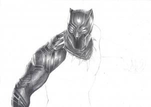 The Black Panther Drawing Tutorial, Easy Tutorial, 22 Steps 25 the black panther drawing tutorial step 14 - The Black Panther Drawing Tutorial, Easy Tutorial, 22 Steps