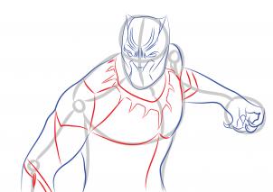 The Black Panther Drawing Tutorial, Easy Tutorial, 22 Steps 14 the black panther drawing tutorial step 3 - The Black Panther Drawing Tutorial, Easy Tutorial, 22 Steps