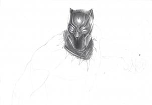 The Black Panther Drawing Tutorial, Easy Tutorial, 22 Steps 19 the black panther drawing tutorial step 8 - The Black Panther Drawing Tutorial, Easy Tutorial, 22 Steps