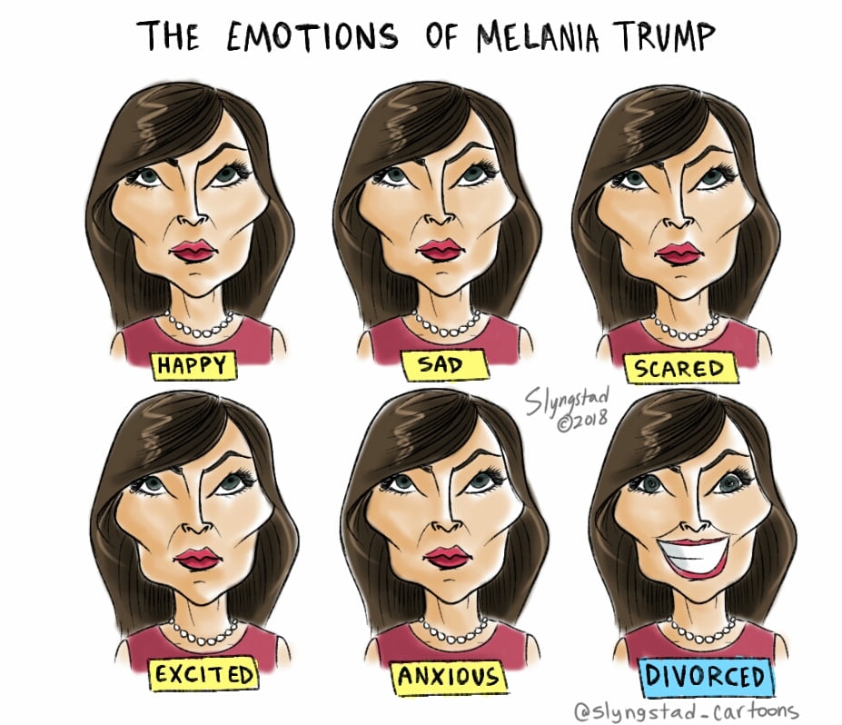 Melanias Emotions - Benjamin Slyngstad's Political Cartoons