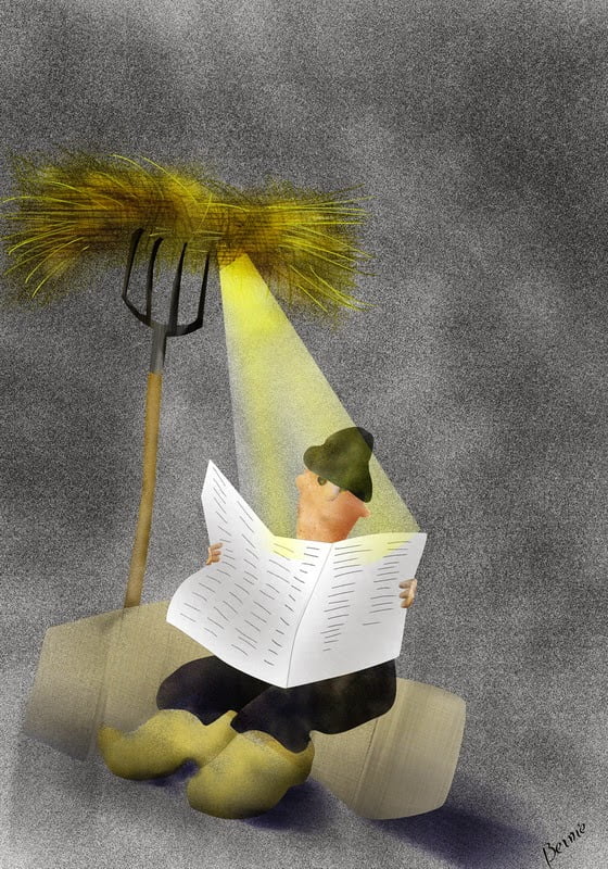 Pannonpower II HELYEZETT Bernard Bouton France 2 - Winners in Pannonpower Caricature Contest about biomass: Drawings in green 2014, Hungary