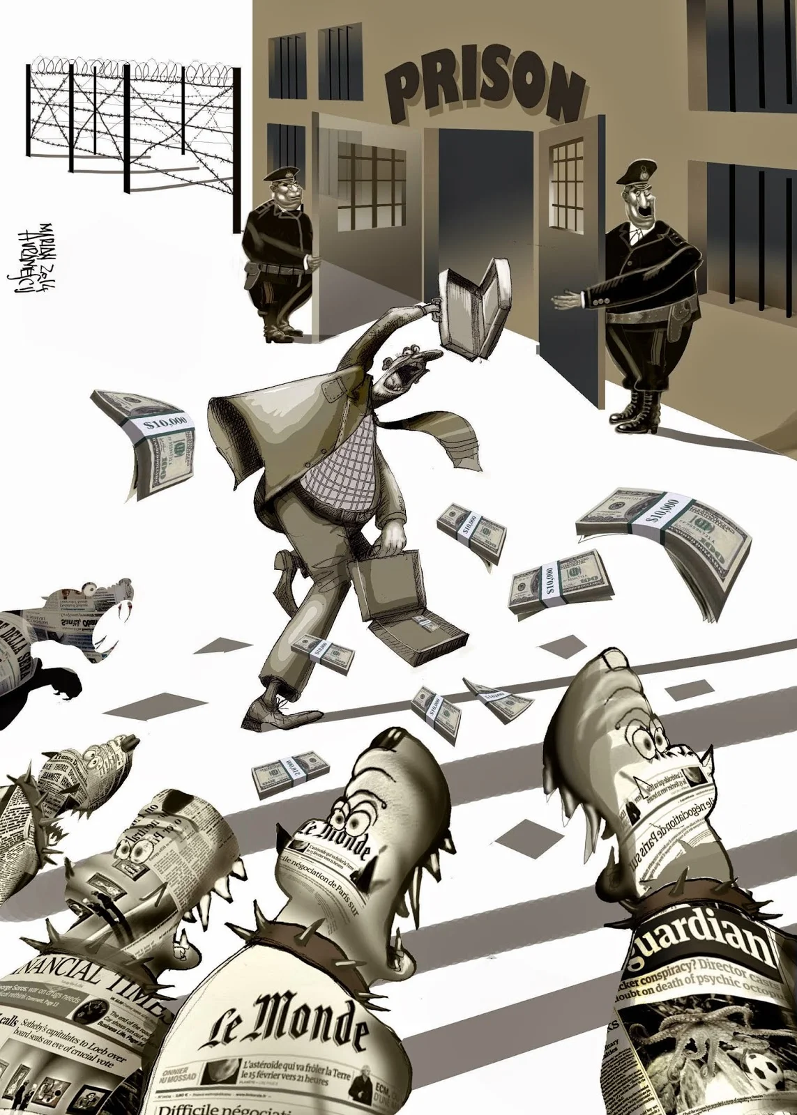 Results of the 8th Cartoon Contest URZICENI 2014, Romania